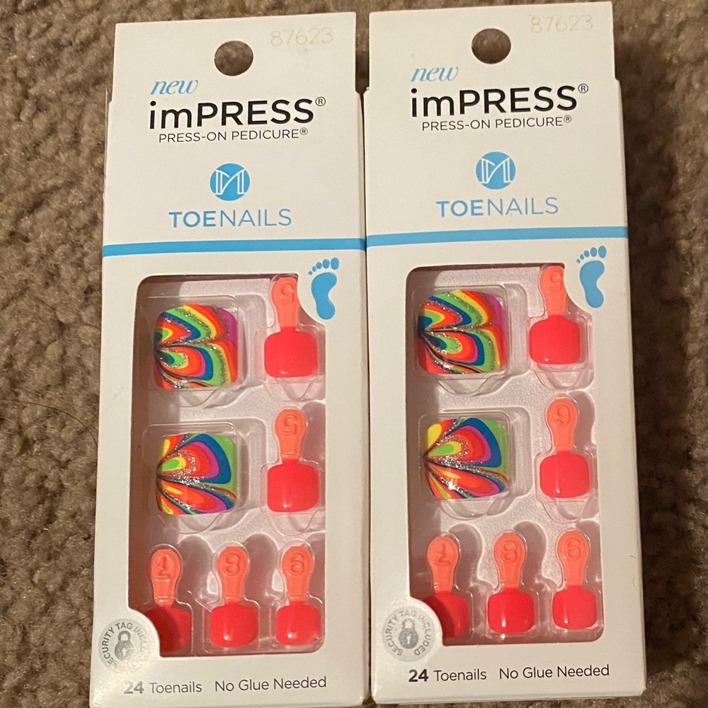 Impress toenails.  Sugarpop.